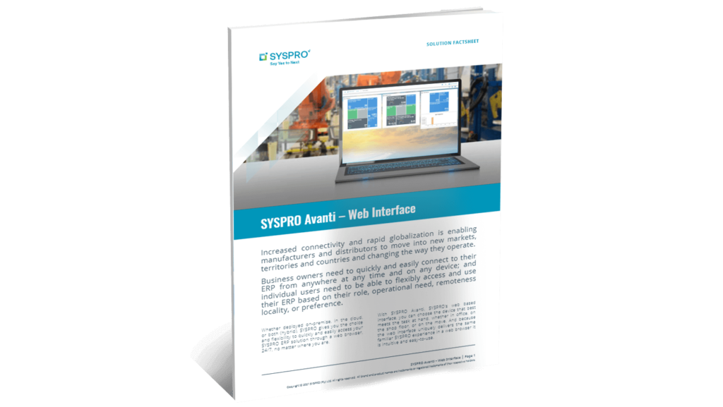 SYSPRO-ERP-software-system-avanti-web-interface-factsheet