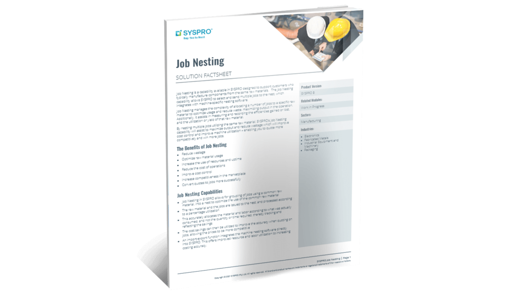 SYSPRO-ERP-software-system-job-nesting-factsheet