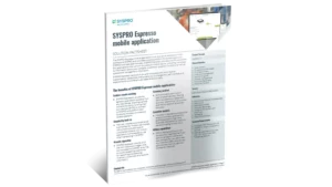 syspro espresso mobile factsheet